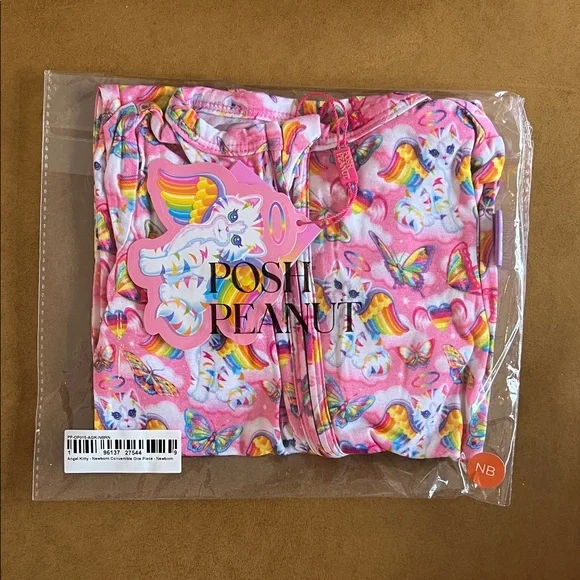 Posh Peanut Lisa Frank Angel Kitty Zip up Pajamas - Picture 1 of 1